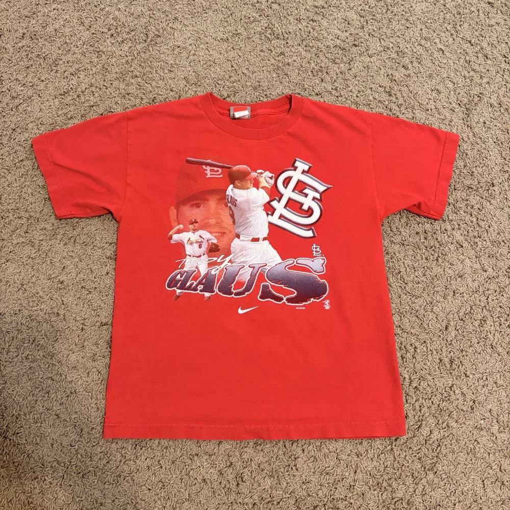 Vintage Nike Center Swoosh St. Louis Cardinals Troy Glaus Shirt Mens Small Red